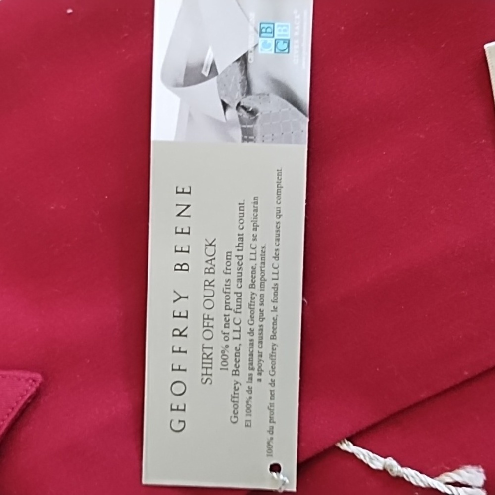 GEOFFREY BEENE SHIRT, REGULAR FIT, BURGUNDY, STILL IN PACKAGE, SZ 17 1/2 34/35 - Picture 7 of 10